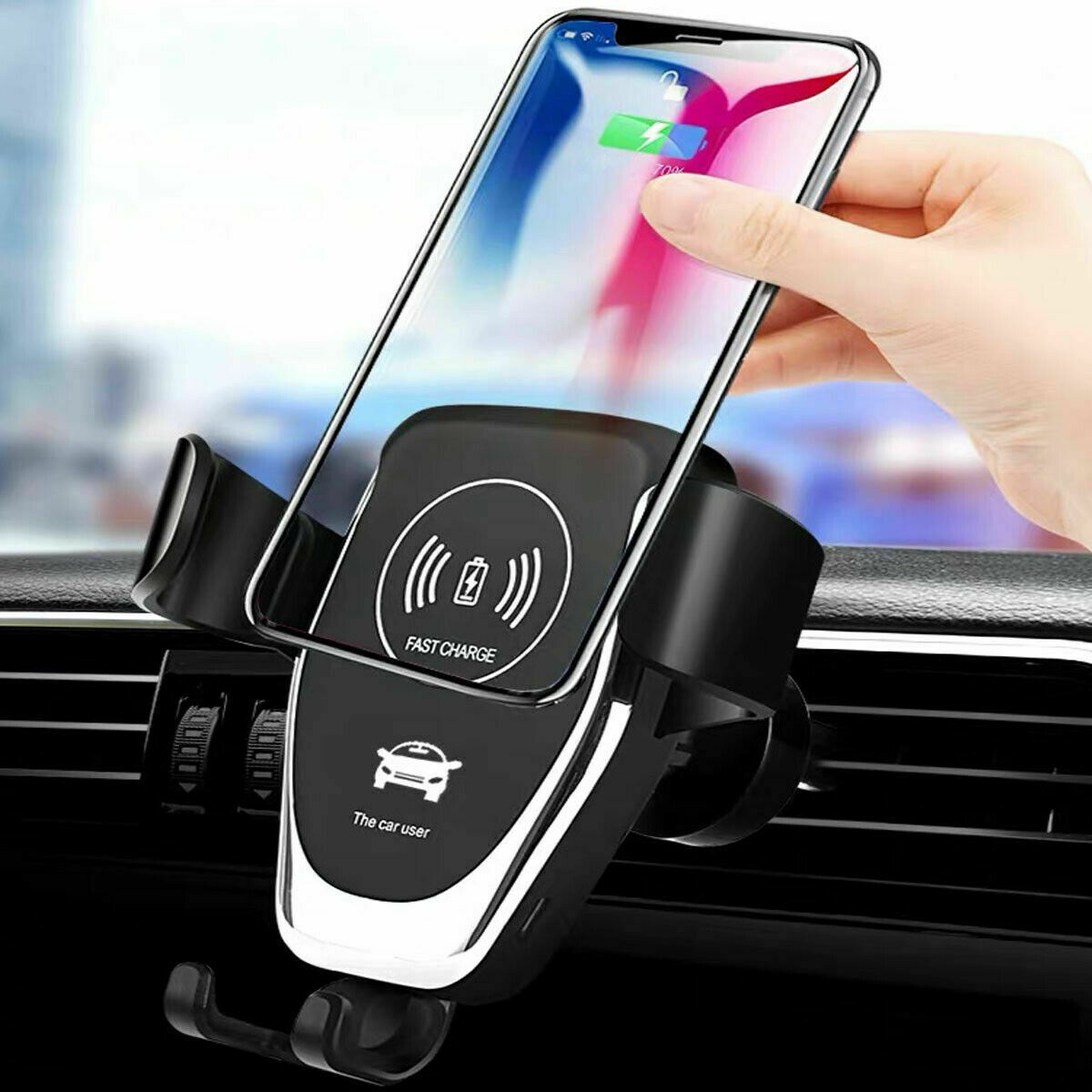 10W Qi Fast Car Charger Mount